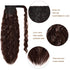 YEAME 22 Inch Long Corn Wave Ponytail Extension Clip in, Wavy Curly Heat Resistant Synthetic Hairpiece (Medium Brown #4)