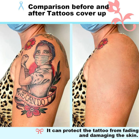 VEZE Tattoo Concealer, Waterproof Makeup Foundation for Scar, Vitiligo, Dark Spots, Body Art Cover