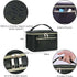 Makeup Bag, Travel Organizer Cosmetic Brush Case for Women in Vegan Leather, Black