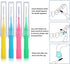 100 Pieces Braces Brush for Cleaner Interdental Brush Toothpick Dental Hygiene Flosser (Light Blue, Pink, Yellow, Light