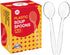 120 Count Heavy Duty Disposable Clear Soup Spoons for Party Supply