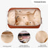 Vegan Leather Waterproof Travel Cosmetic Bag by Angelina's Palace - Toiletry Organizer Makeup Pouches