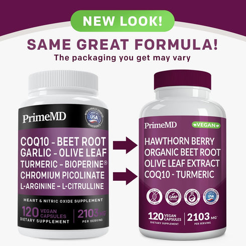 26-in-1 Nitric Oxide Supplement - Blood Pressure Supplements for Heart Health with Coq 10, Organic Beet Root Capsules, Olive Leaf Extract, Hawthorn Berry and Garlic Supplements with 2103mg Per Serving