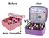 Nail Polish Organizer, Holds 30 Bottles, Double-layer Carrying Case with Handle (Purple)
