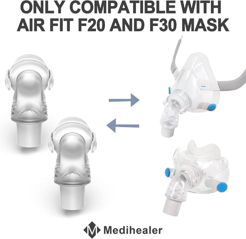 2 Packs Replacement Swivel Elbow Connector, Compatible with F20 and F30, Tube Quick-Release Elbow