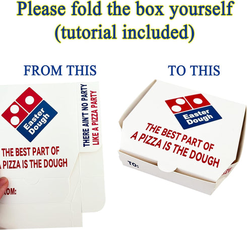 PHAWNGU 4 Pack Easter Basket Stuffers, Money Box for Cash Gift for Teens, Money Holder, Gift Card Holder, Mini Pizza