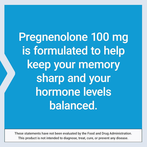 Life Extension Pregnenolone - 100 mg Hormone Balance Supplement, Gluten-free, Non-GMO, 100 Capsules