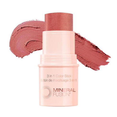 Mineral Fusion 3-in-1 Color Stick - Terra Cotta, Multi-Use Eye, Face, Lip Makeup, Creamy Lightweight Formula