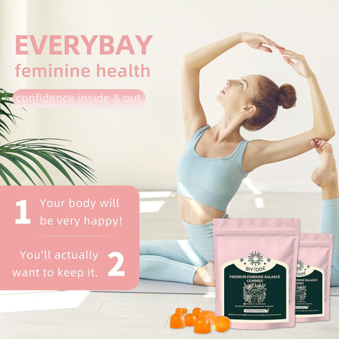 J-PRQ Gummies 60 Gummies Premium Feminine Balance for Women's Probiotic for Women, Hawaiian Pineapple Flavor, Supports