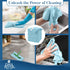 DAN RIVER Microfiber Cleaning Cloth, 24 Pack Economy Bundle, Soft Absorbent Rags for Cars, Glasses, Kitchen, Blue