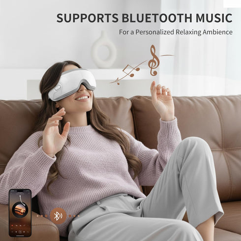 Nekteck Eye Massager with Heat, Birthday Gifts Eye Mask Massage for Migraine Relief, Heated Smart Migraine Massager
