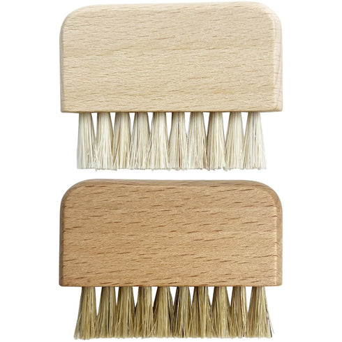 Natural Beech Wood Nail Brush, Non-Slip Hand and Toenail Cleaning Brush for Home and Travel