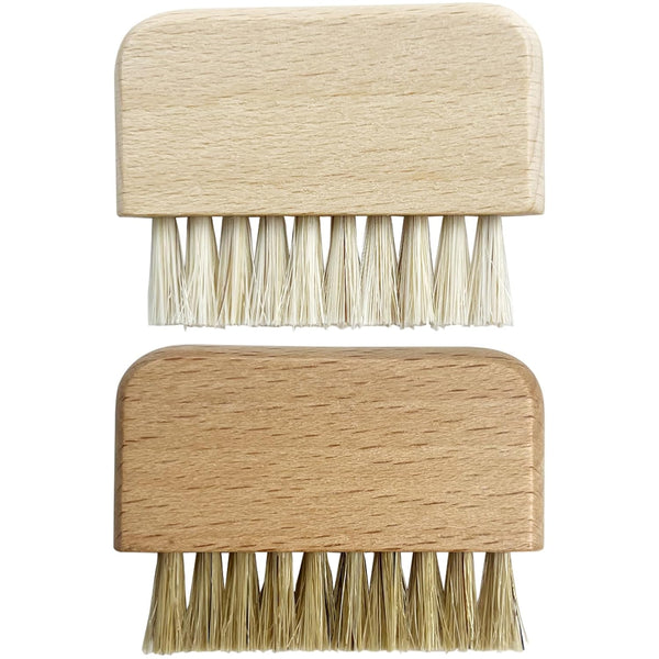 Natural Beech Wood Nail Brush, Non-Slip Hand and Toenail Cleaning Brush for Home and Travel