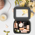 Waterproof Clear Makeup Bag Cosmetic Organizer Case with Golden Zipper for Travel Toiletries (Black)