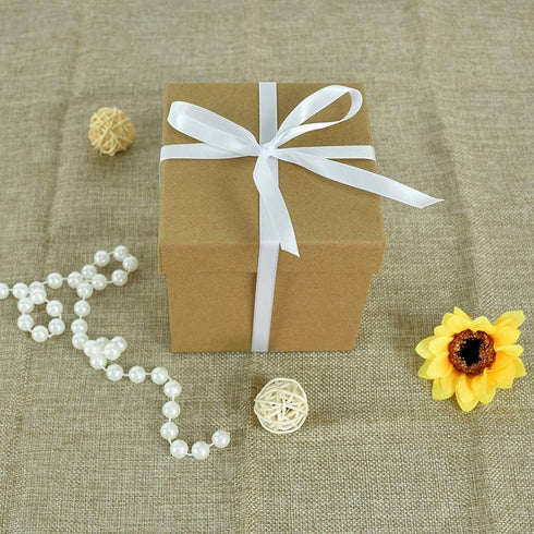TONIFUL 3/8 Inch x 100yds White Satin Ribbon Roll, Thin Solid Fabric for Gift Wrapping, Floral, Craft, Party & Wedding