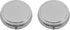 Set 2 of Circular Triple-Compartment Pocket Purse Pill Box & Organizer with Insert (Silver Flat Top - Engravable)