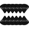 Maitys 12 Pieces Triangle Powder Puff, Washable Reusable Makeup Sponge for Women, Small, Black