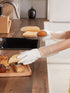 LANON 3 Pairs Skin-Friendly Cleaning Gloves, Unlined Dishwashing Kitchen Gloves, Reusable, Non-Slip, Brilliant White