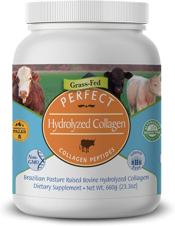 Perfect Supplements Unflavored Hydrolyzed Collagen Powder for Men and Women - 660 Grams