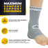 NeoTech Care Ankle Support Brace, Breathable, Men, Women, Right or Left, Gray, Size XL, 1 Pair