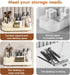 Rotating Makeup Organizer for Vanity, Large Spinning Makeup Storage with Brush Holder, 15x11''