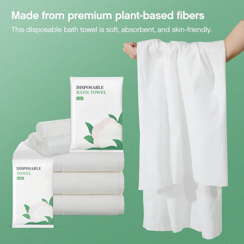 Tegeme 40 Pack Set 20 Pack 55 28 Inches 20 20 12 Inches Disposable Towel Individually Wrapped Include x Bath Towels