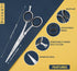 Ruvanti Hair Cutting Scissors - Professional Barber Shears for Salon & Home Use, Sharp Stainless Steel Blades