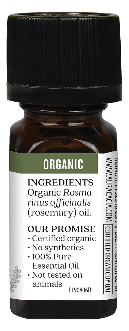 Aura Cacia Aromatherapy 100% Organic Essential Oil, Rosemary - 0.25 Oz