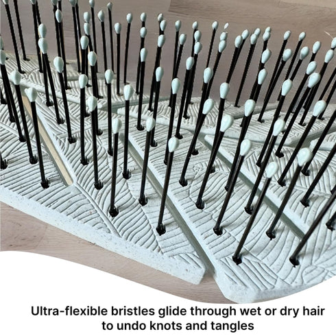 Eco-Friendly Hair Brush with Extra Soft Bristles, Vented Detangler for Wet and Dry Hair, Sky Color