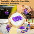 PILABEL 14-Compartment Travel Pill Organizer with Bulk Stickers & Labels - Small & Portable Daily Medicine Pharmacy