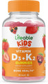 Lifeable Vitamin D3 + K2, 60 Gummies, Great Tasting Natural Flavor, Gluten Free, Vegetarian
