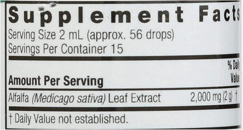 Nature's Answer Alcohol-Free Alfalfa Herb Extract, 1-Fluid Ounce Supports Immune System, Blood, Digestion, Energy Levels - Helps with Detoxification