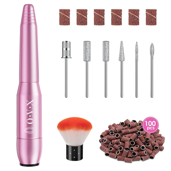 Portable Electric Nail Drill File Machine with Acrylic Nail Kit Set - Professional 20000rpm Manicure Pedicure