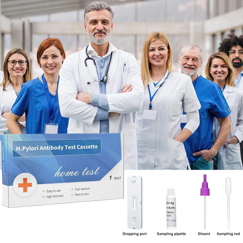 Helicobacter Pylori Stool 2 Test Kits, H. Pylori,h. Pylori Stool (Antigen)10-15 Minutes of Quick Home Testing, The Result is Highly Accurate, Easy to Read and use