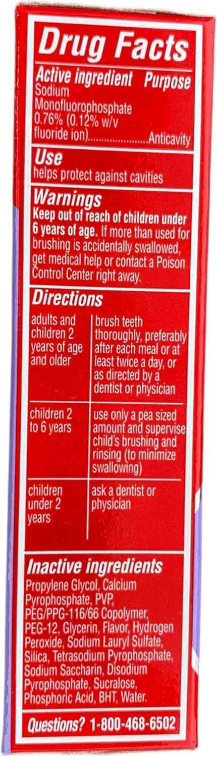 Optic White Advanced Toothpaste, Removes 5 Years of Stains, 0.75 oz (24g) - Pack of 12