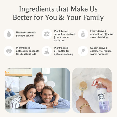 Pack Countertops, Marble & Granite Cleaner Starter - Plant-Based Natural Stone Cleaner for Showers, Floors & More