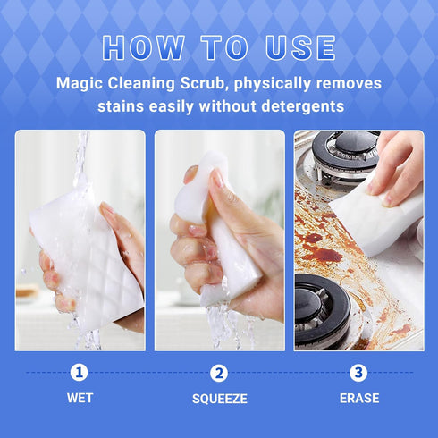 30 Pack 2X Density Magic Sponges, Cleaning Eraser, Multi-Functional Household Kitchen Dish Sponge