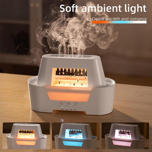 Humidifier,2024 Diffuser,3 Cloud New Essential Oil Diffuser with Water Drip,Mushroom Rain Lamp Colors Night Light