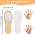 Thrymme 10 Pcs Finger Splints, Reusable Castor oil Finger Wrap for Thumb & Joint Pain Relief, Soft Cotton