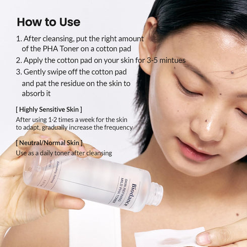 Biodance Skin Refining Mild PHA Toner - 5.07 Fl Oz Gentle Exfoliating Toner for Sensitive Skin