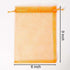 UHANGETH 100 Pcs 6x9 Inch Orange Drawstring Organza Gift Bags, Jewelry Party Wedding Favor Pouches