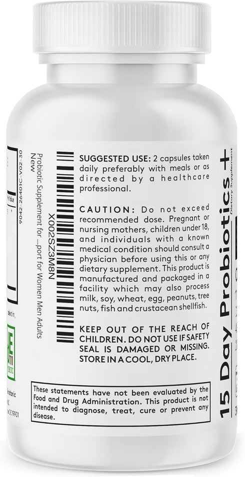Immune 90 Youth & Tonic Oregano & Caprylic Acid Gut Health Supplement with Probiotics & Herbs for Gut Flora Balance