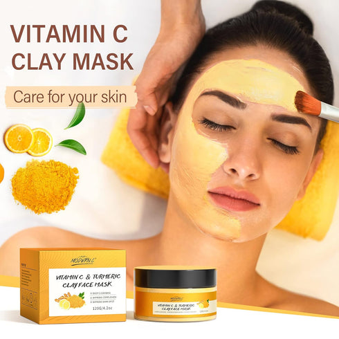 POP MODERN.C Turmeric Vitamin C Clay Mask, Deep Cleansing Facial Mask for Skin Care, Control Oil & Refine Pores
