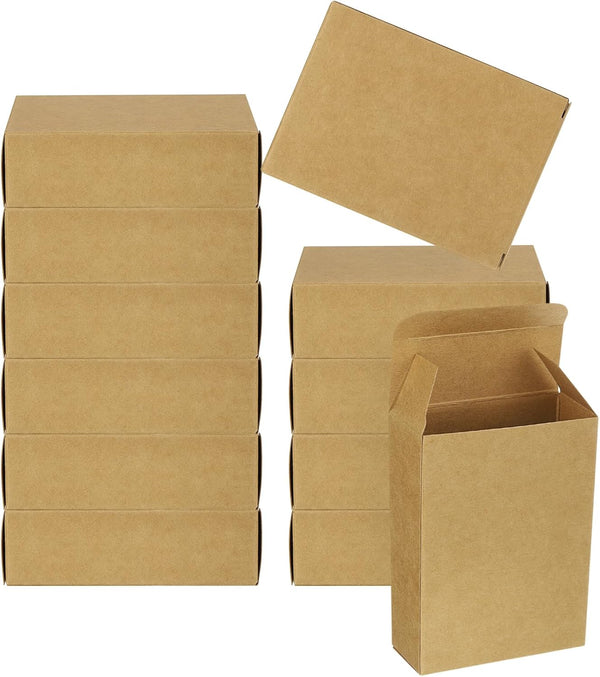PATIKIL 3.8x2.8x1.2 Paper Soap Box, 40 Pack Homemade Soap Boxes for Birthday Christmas DIY Craft, Brown