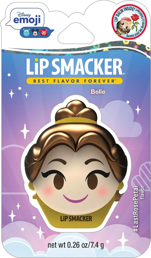 Lip Smacker Disney Beauty And The Beast Belle Emoji Flavored Lip Balm - Belle, Last Rose Petal, Clear