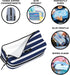 SCOUT 3-Way Toiletry Bag - Travel Makeup Pouch for Women with Three Zipper Compartments, Stands Upright, Wipes Clean