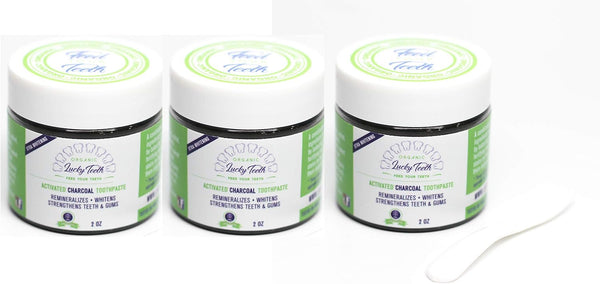 Lucky Teeth Charcoal Toothpaste Xtra Whitening Toothpaste - by - All Natural, Organic, Remineralizing