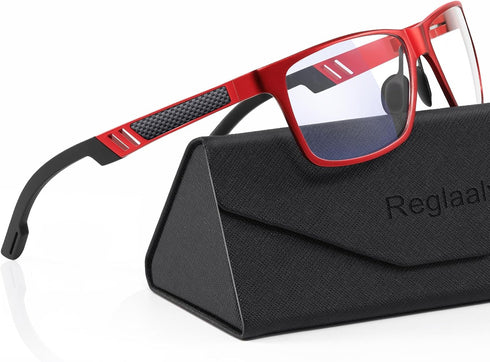 Blue-Light-Blocking Glasses for Men/Women, Gaming Glasses Computer Screen Eyeglasses with Metal Frame