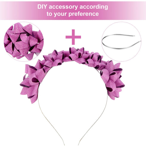 WILLBOND 24 Pieces Smooth Metal Headbands, DIY Craft Frame, Plain Thin Bulk Hair Accessories for Men Women (Black,