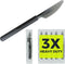 3X Heavy Duty Plastic Knives Individually Wrapped, 100 Pack Black Disposable Plastic Knives Bulk, Perfect for Catering